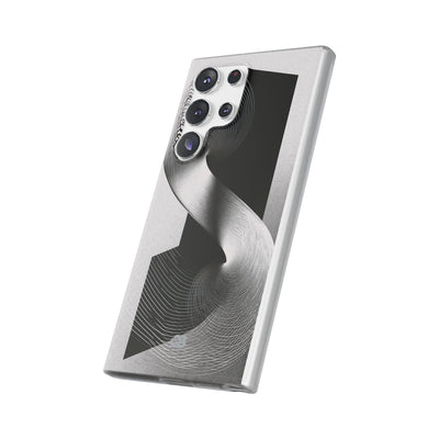 Grey Lite Phone Case for Samsung - Obsidian Moiré Wave