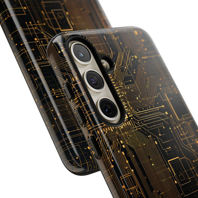 Gold Tough Phone Case for Samsung - Amber Core Mainframe