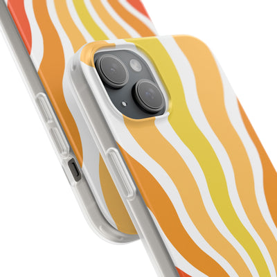 Amber Solar Waves · Soft Phone Case for iPhone