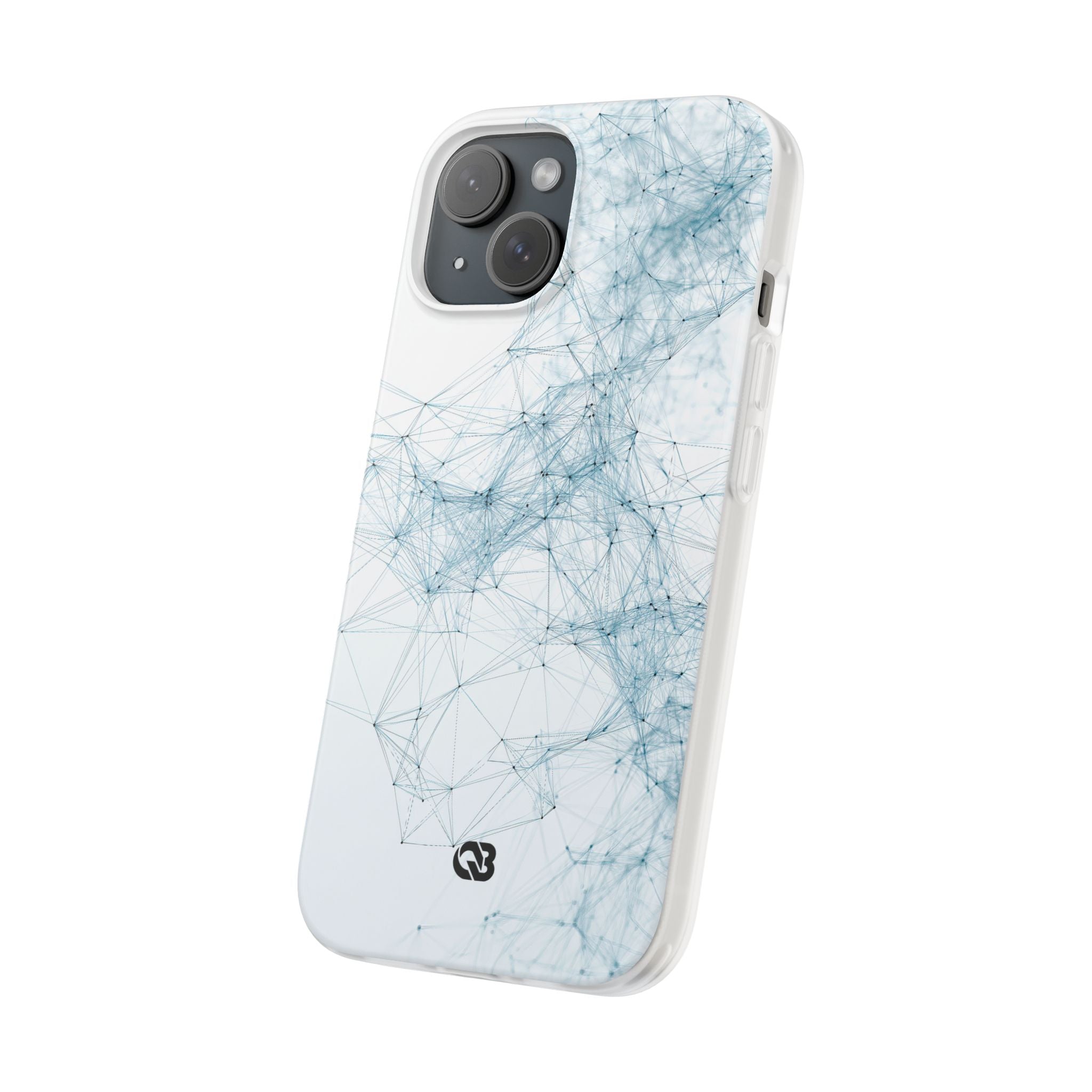 Blue Lite Phone Case for iPhone - Glacial Neural Web