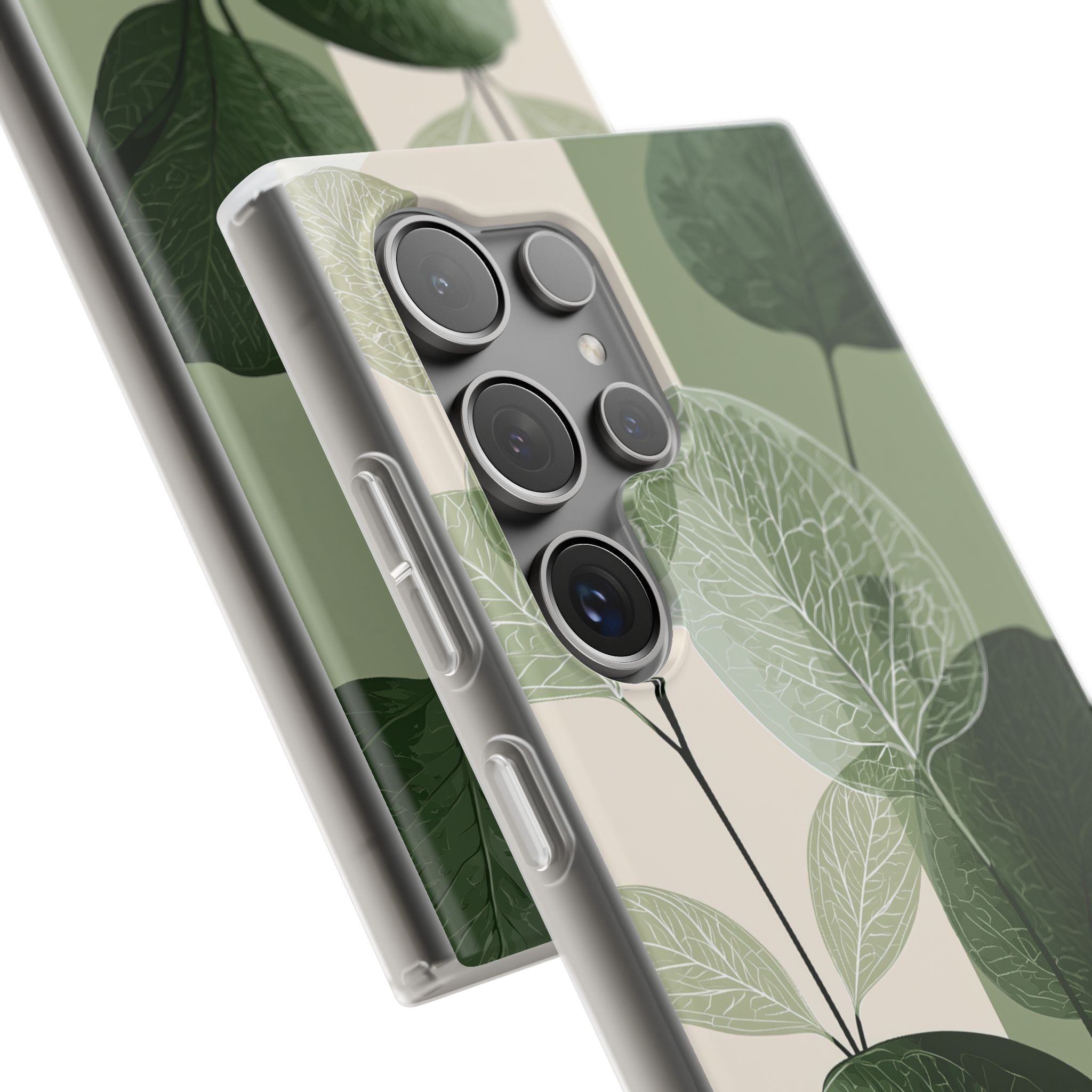 Green Lite Phone Case for Samsung - Sage Leaf Skeletals