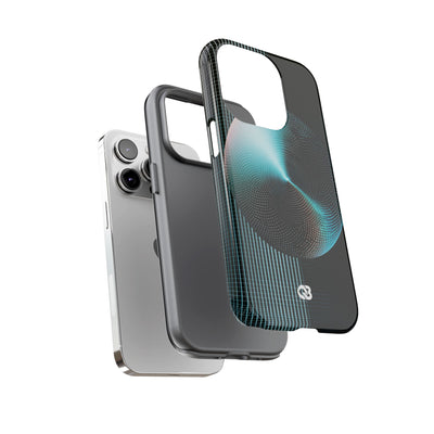 Blue Tough Phone Case for iPhone - Cyan Vector Sphere