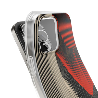 Red Lite Phone Case for iPhone - Crimson Pulse Topo