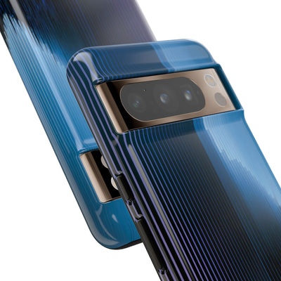 Blue Tough Phone Case for Google Pixel - Indigo Distortion Wave