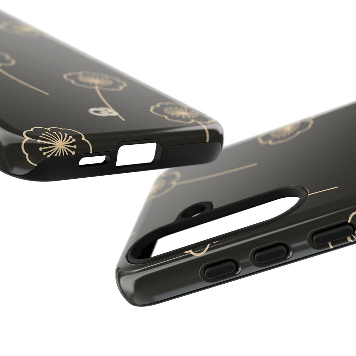 Nocturne Bloom Contours · Tough Phone Case for Samsung · Black