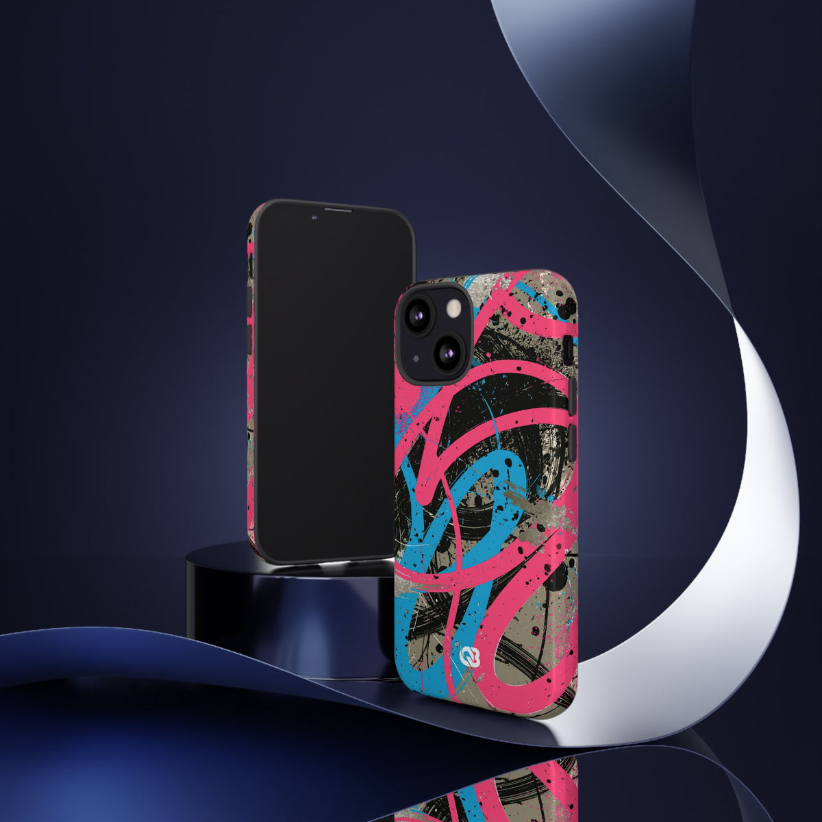 Cyber Splatter Flow · Tough Phone Case for iPhone · Pink
