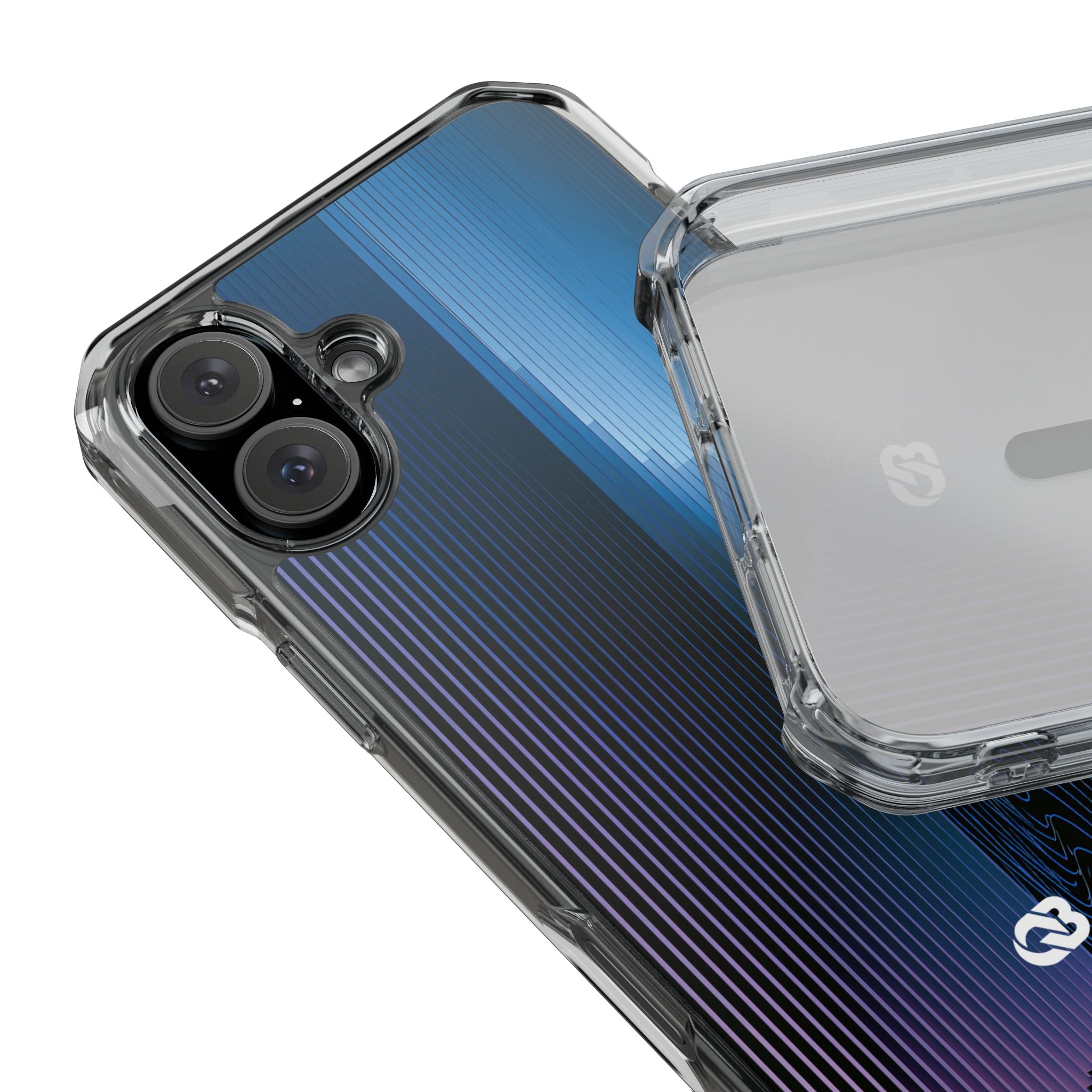 Blue Impact MagSafe Phone Case for iPhone - Indigo Distortion Wave