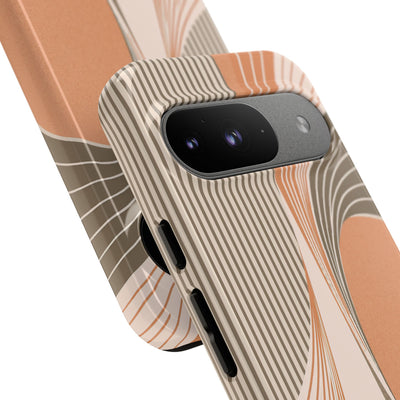 Orange Tough Phone Case for Google Pixel - Desert Arc Horizon