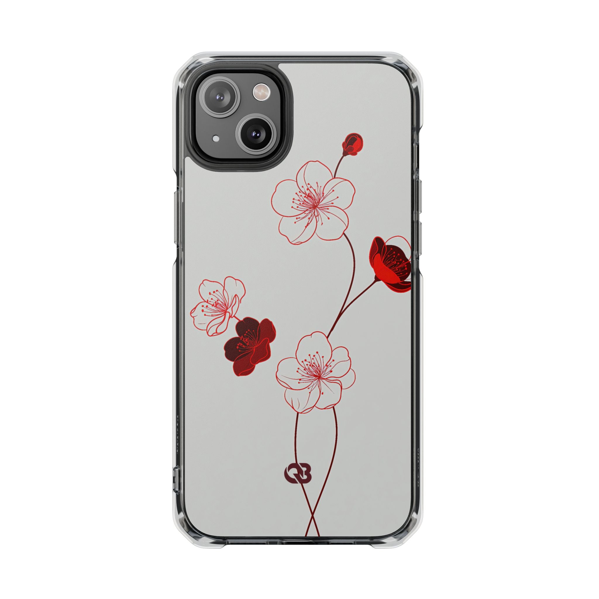 Red Impact MagSafe Phone Case for iPhone - Kyoto Ember Bloom