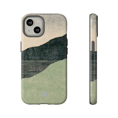 Green Tough Phone Case for iPhone - Moss Ridge Grain