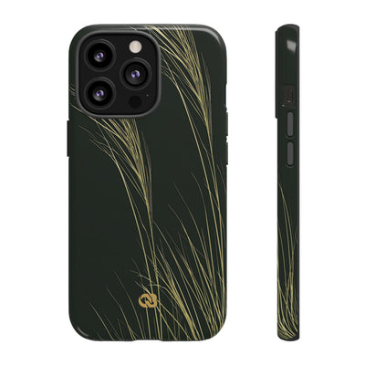 Golden Whispering Reeds · Tough Phone Case for iPhone · Green