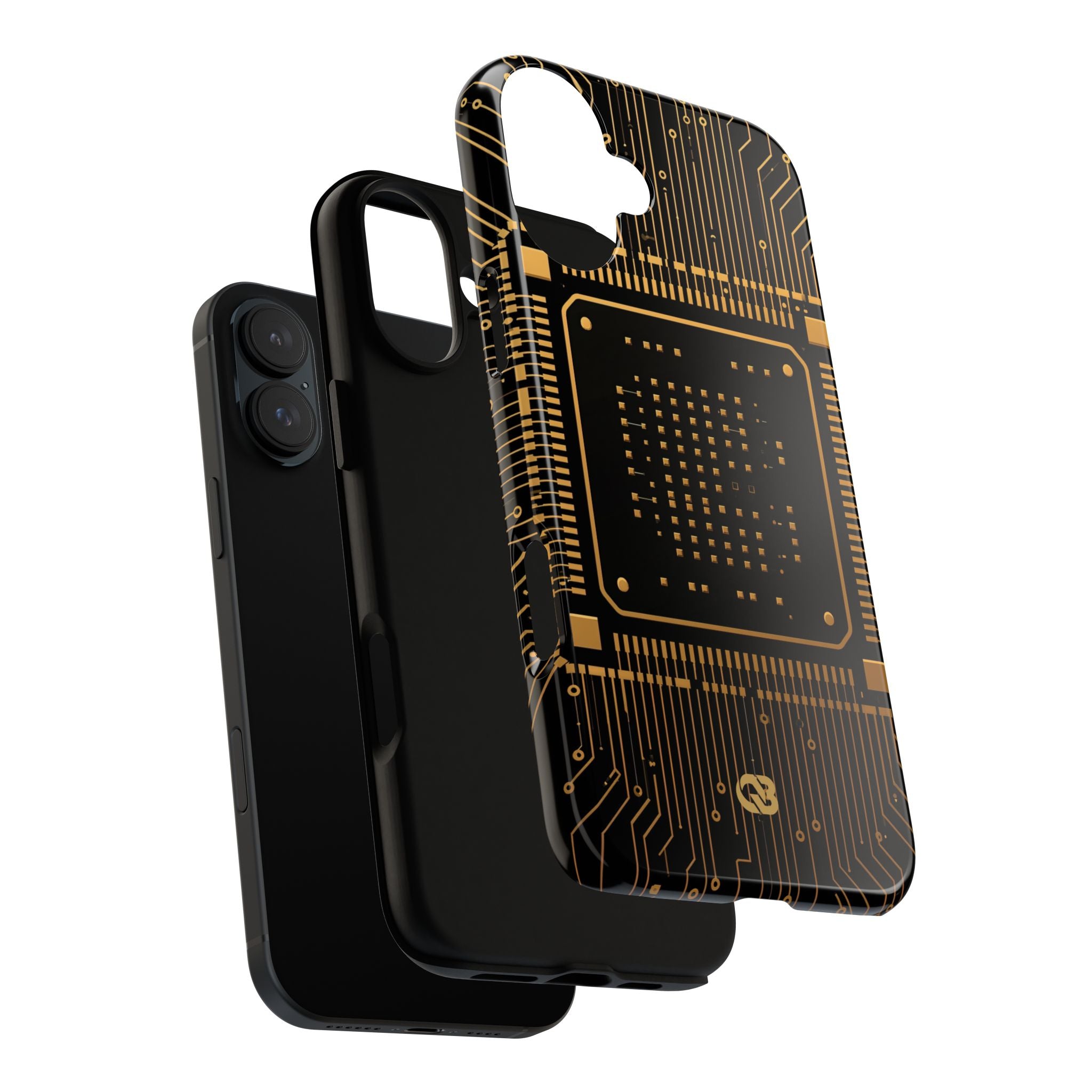 Gold Tough Phone Case for iPhone - Cyber Gold Processor