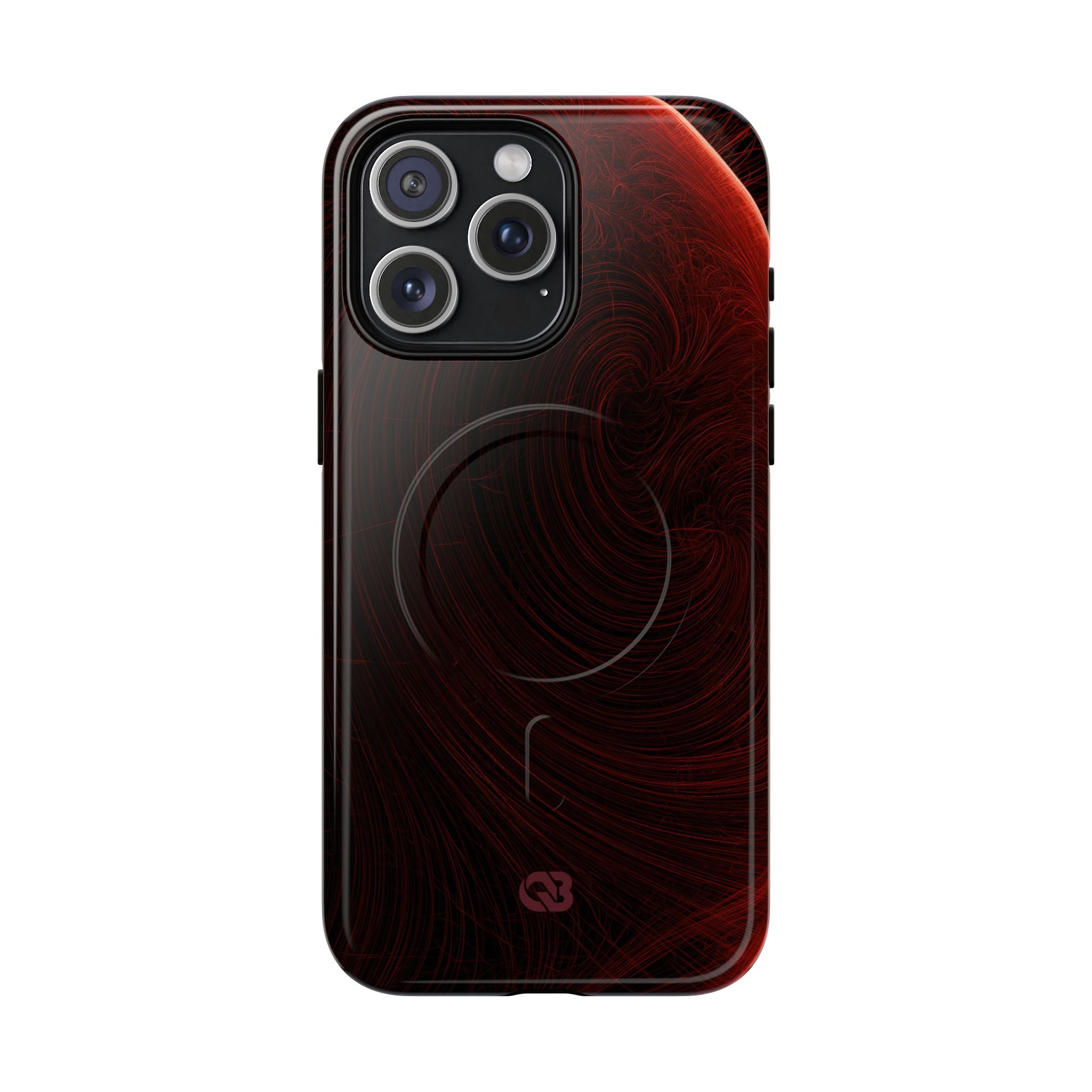 Red Tough 2.0 Magsafe Phone Case for iPhone - Crimson Flare Flux