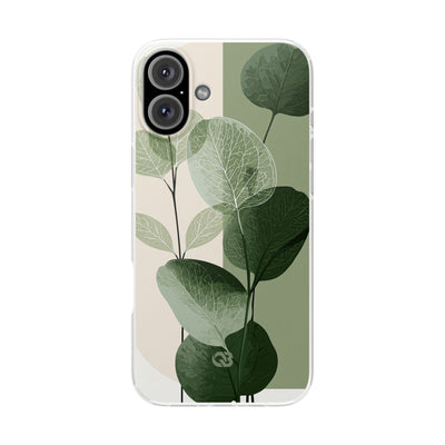 Green Lite Phone Case for iPhone - Sage Leaf Skeletals