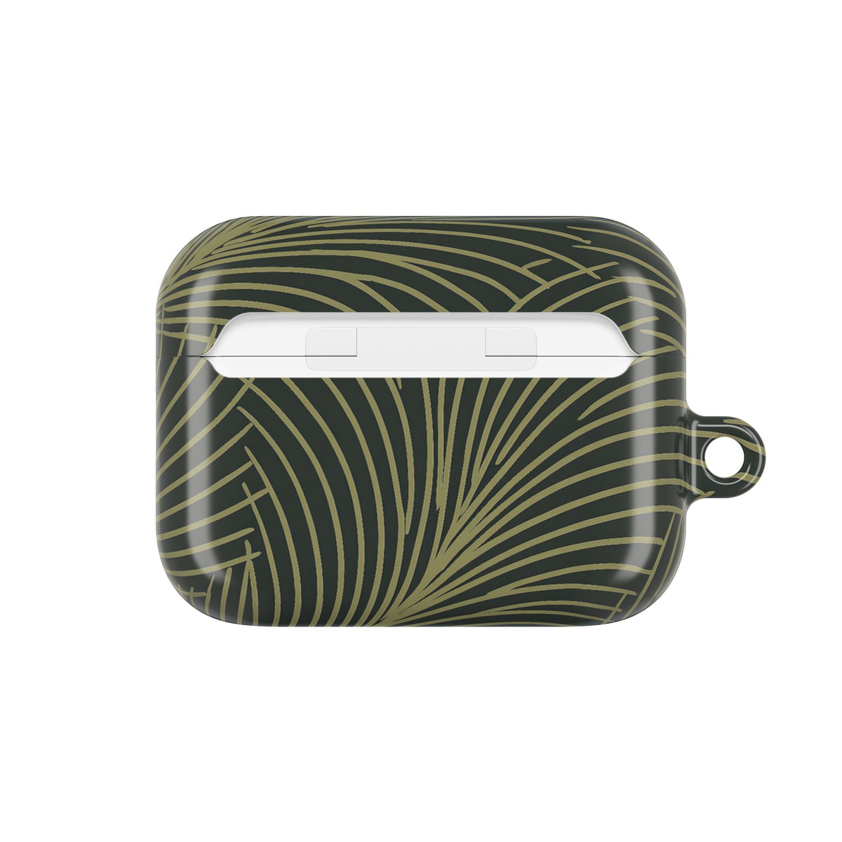 Midnight Palm Frond · Hard Case for AirPods & AirPods Pro · Green