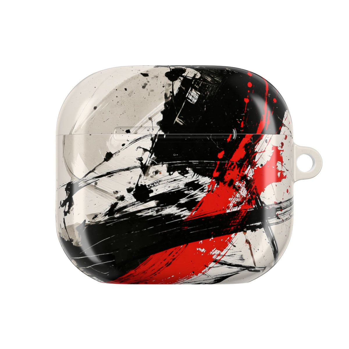Crimson Sumi Slash · Hard Case for AirPods & AirPods Pro · White