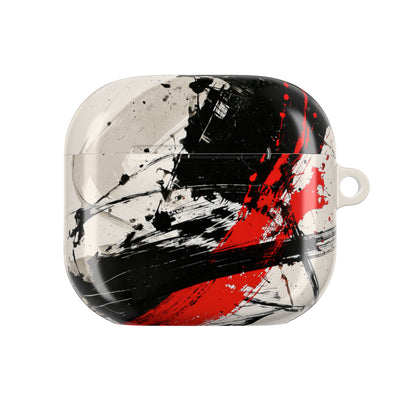 Crimson Sumi Slash · Hard Case for AirPods & AirPods Pro · White