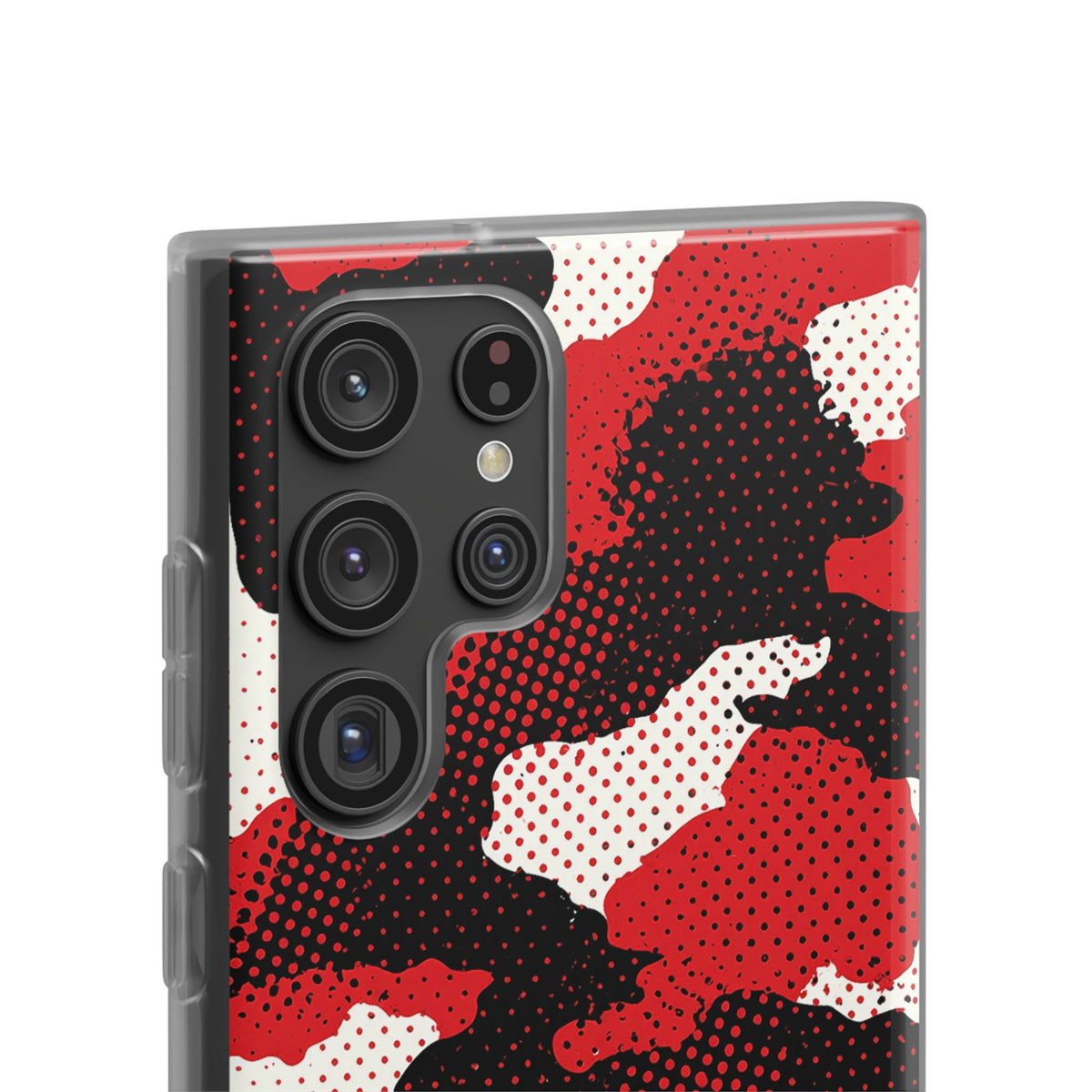 Crimson Halftone Camo · Lite Phone Case for Samsung · Red
