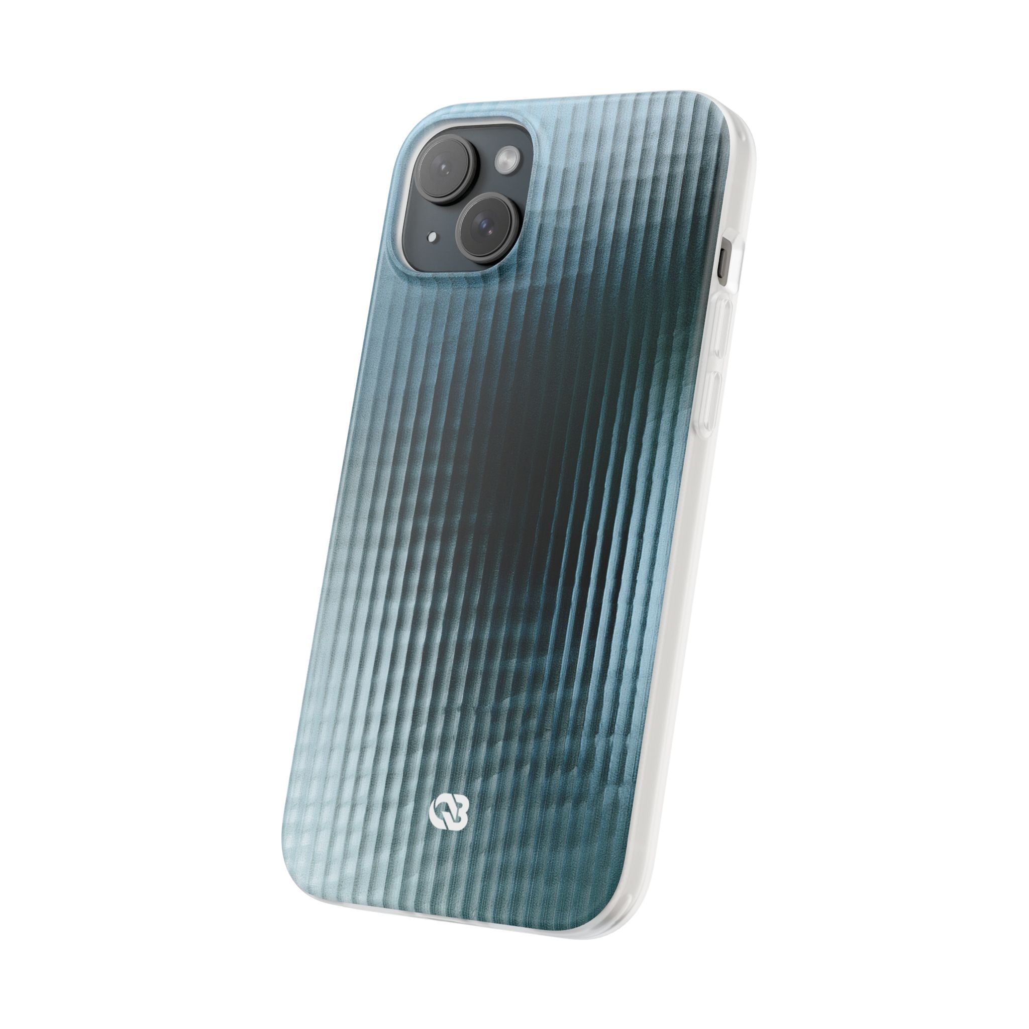 Blue Lite Phone Case for iPhone - Glacial Reeded Glass