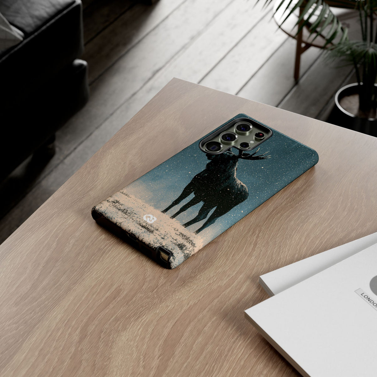 Nordic Boreal Moose · Tough Phone Case for Samsung · Blue