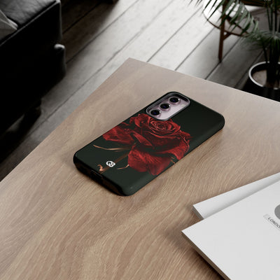 Crimson Noir Rose · Tough Phone Case for Samsung · Black