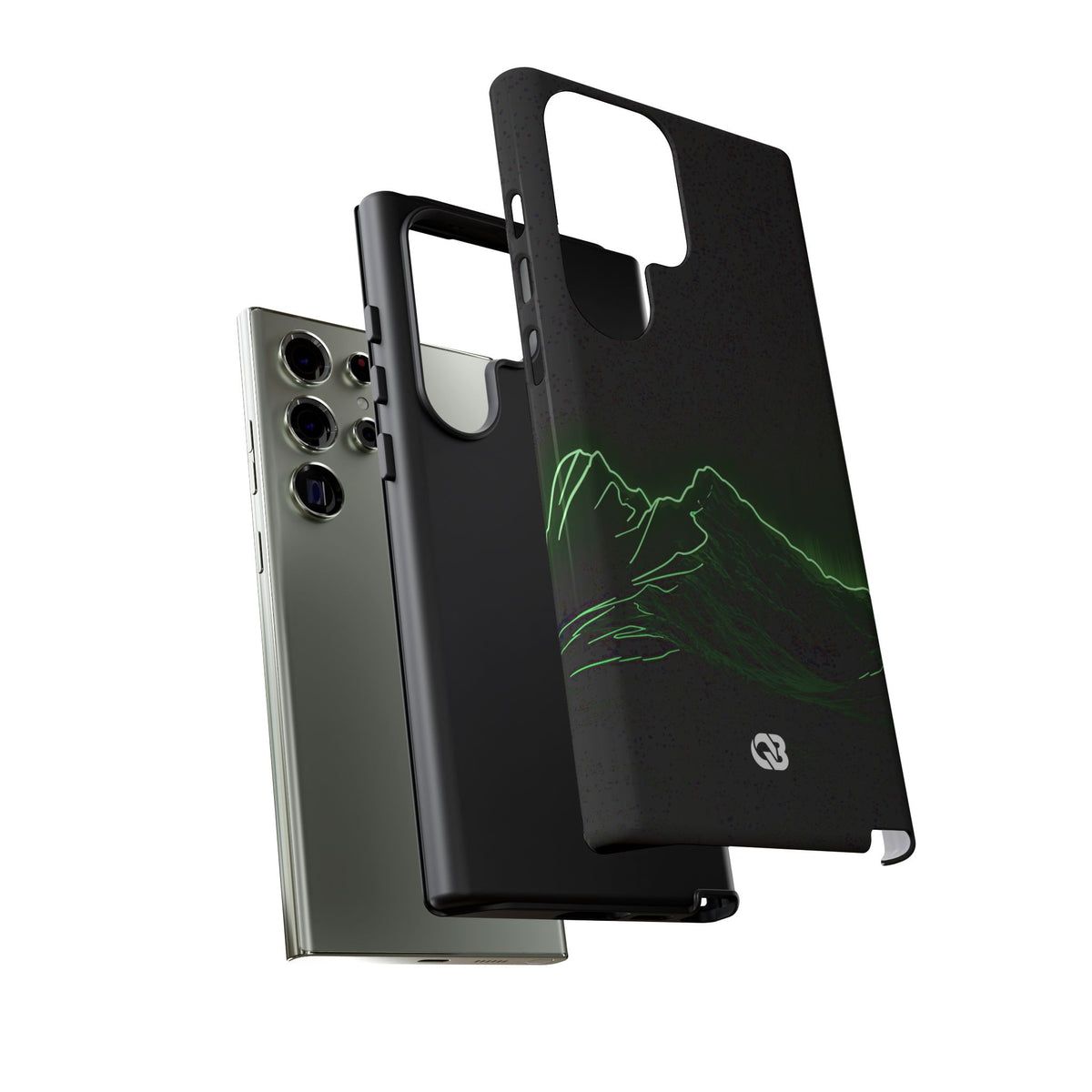 Nordic Mountain Contour · Tough Phone Case for Samsung · Black
