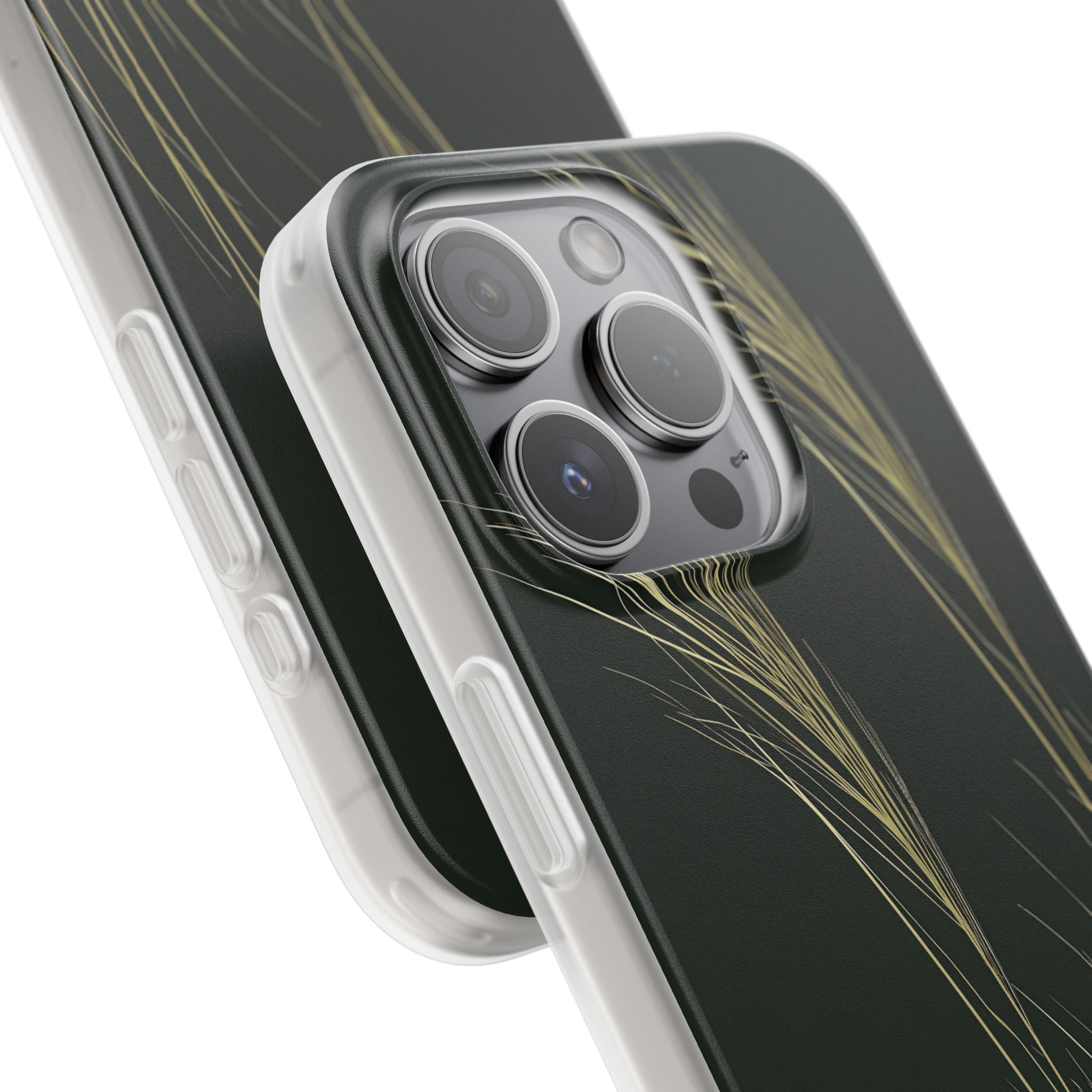 Green Lite Phone Case for iPhone - Midnight Gilded Grass