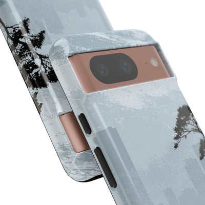 Grey Tough Phone Case for Google Pixel - Steel Slate Zen