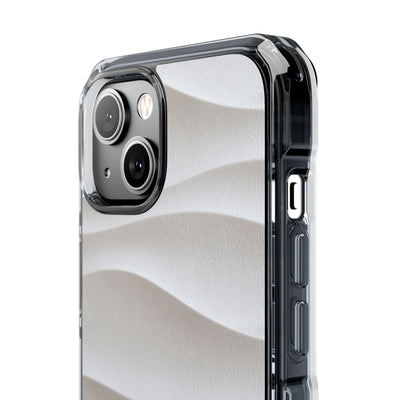 White Impact MagSafe Phone Case for iPhone - Arctic Flow Ridges