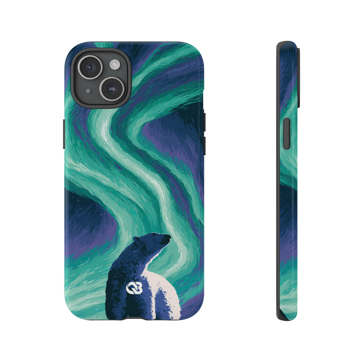 Arctic Aurora Bear · Tough Phone Case for iPhone · Teal