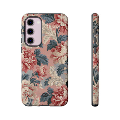 Blush Peony Jacquard · Tough Phone Case for Samsung · Pink