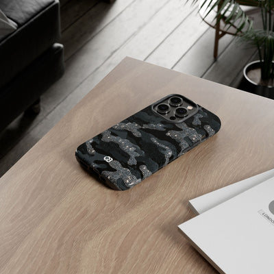 Glitter Shadow Camo · Tough Phone Case for iPhone · Black