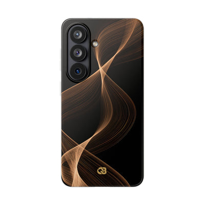 Brown Lite Phone Case for Samsung - Copper Silk Wave