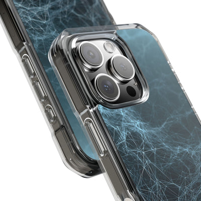 Teal Impact MagSafe Phone Case for iPhone - Arctic Neural Mesh