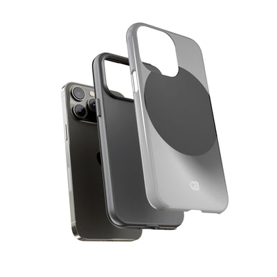 Grey Tough Phone Case for iPhone - Matte Onyx Sphere