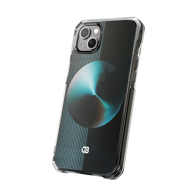 Blue Impact MagSafe Phone Case for iPhone - Cyan Vector Sphere