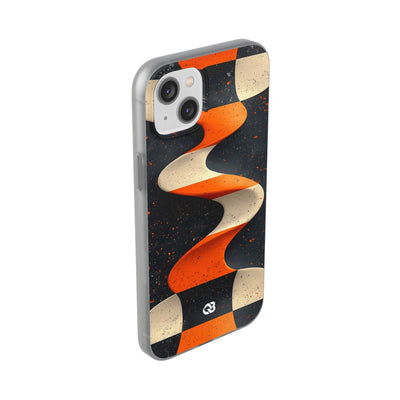 Orange Grit Twist · Coque de téléphone Soft pour iPhone