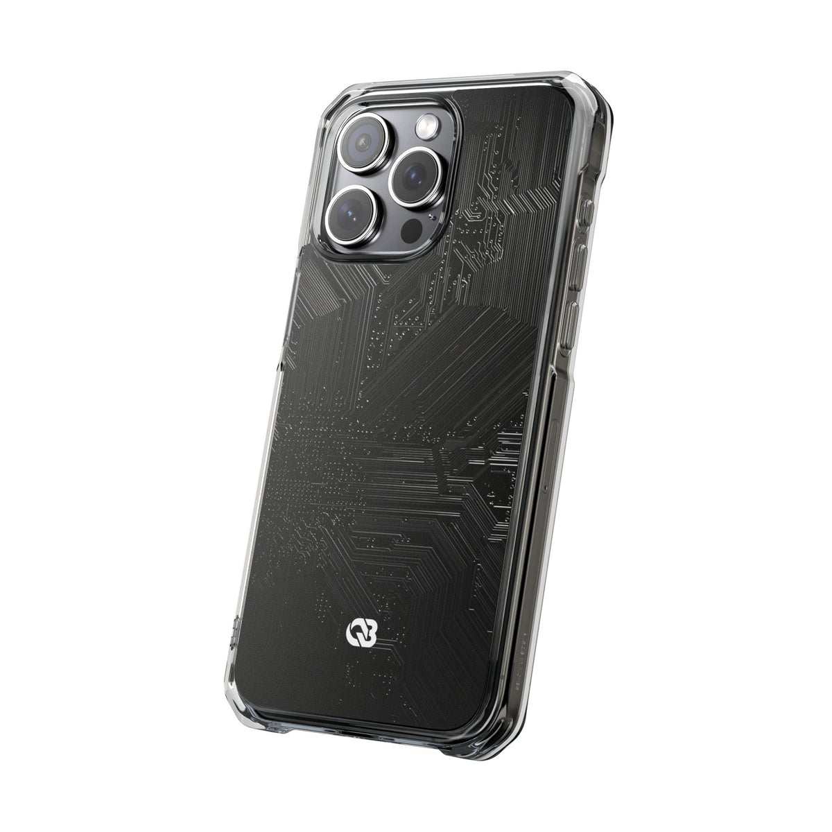 Obsidian Circuitry · Clear Impact Magnetic Phone Case for iPhone ·  Black