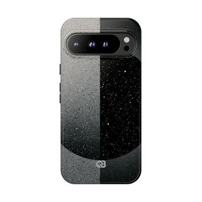 Black Tough Phone Case for Google Pixel - Lunar Static Orbit