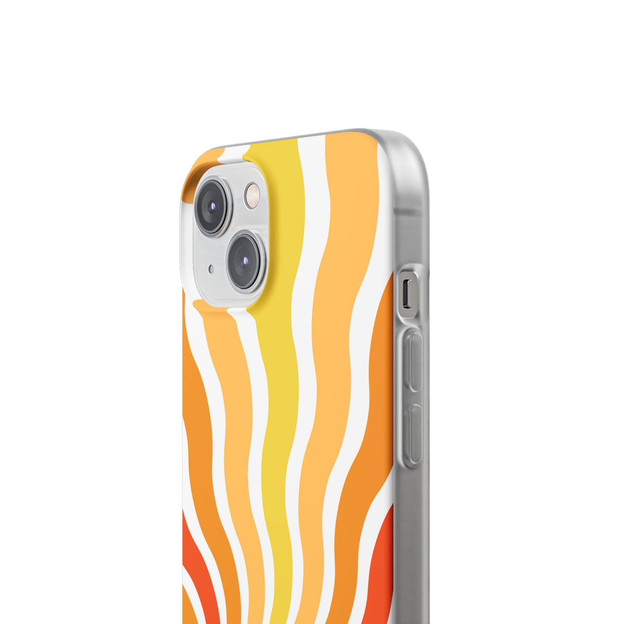 Amber Solar Waves · Soft Phone Case for iPhone