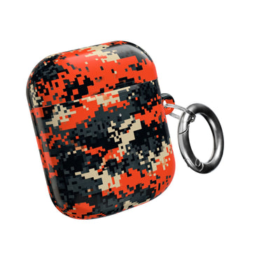 Signal Pixel Camo · Hard Case for AirPods & AirPods Pro · Orange