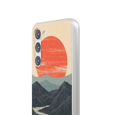 Beige Lite Phone Case for Samsung - Crimson Ridge Flow