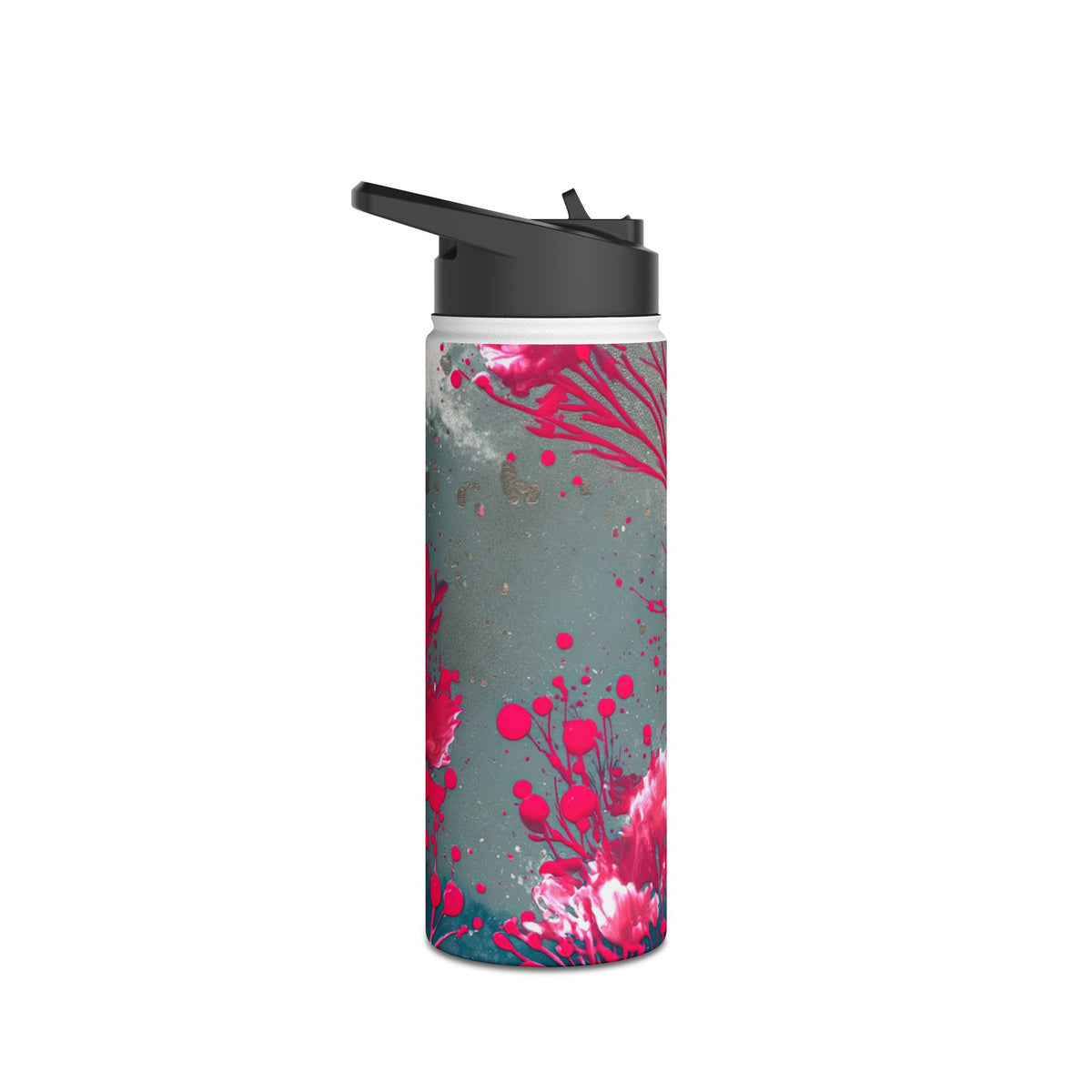 Cyber Blossom · Insulated Water Bottle · Teal