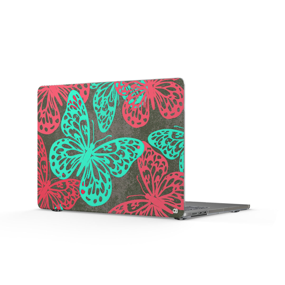 Electric Papillon · Clear Hard Case for MacBook · Pink
