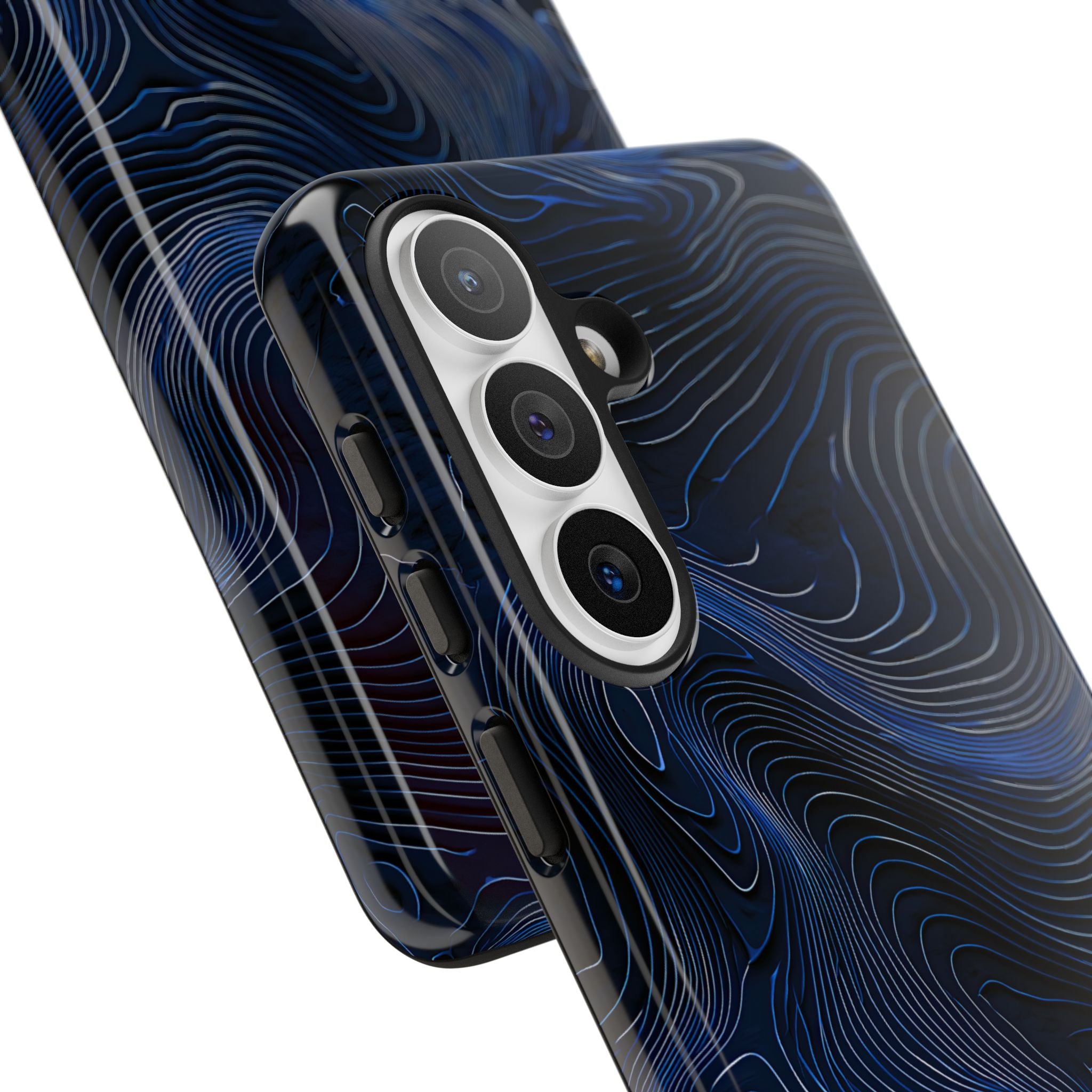 Blue Tough Phone Case for Samsung - Cobalt Contour Ridge
