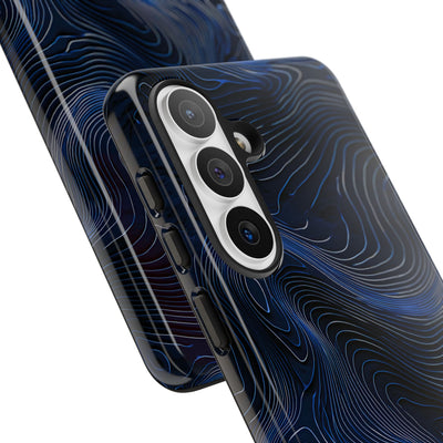 Blue Tough Phone Case for Samsung - Cobalt Contour Ridge