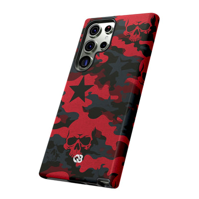 Crimson Skull Camo · Tough Phone Case for Samsung · Red
