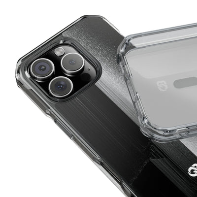Black Impact MagSafe Phone Case for iPhone - Brutalist Pixel Monolith