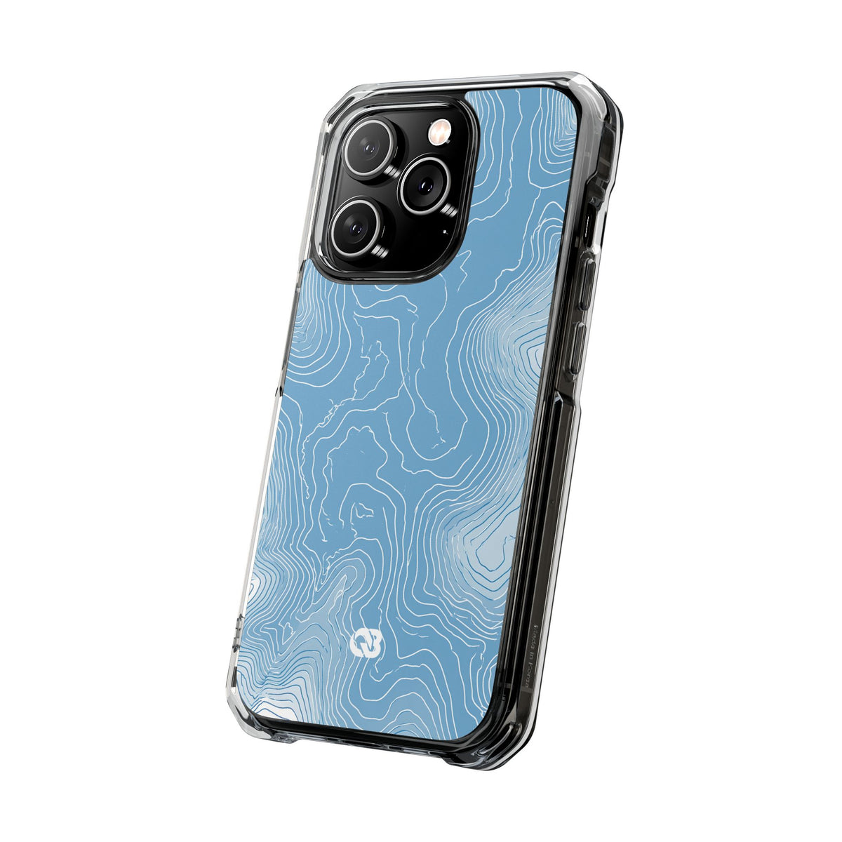 Glacial Basin Topo · Clear Impact Magnetic Phone Case for iPhone · Blue