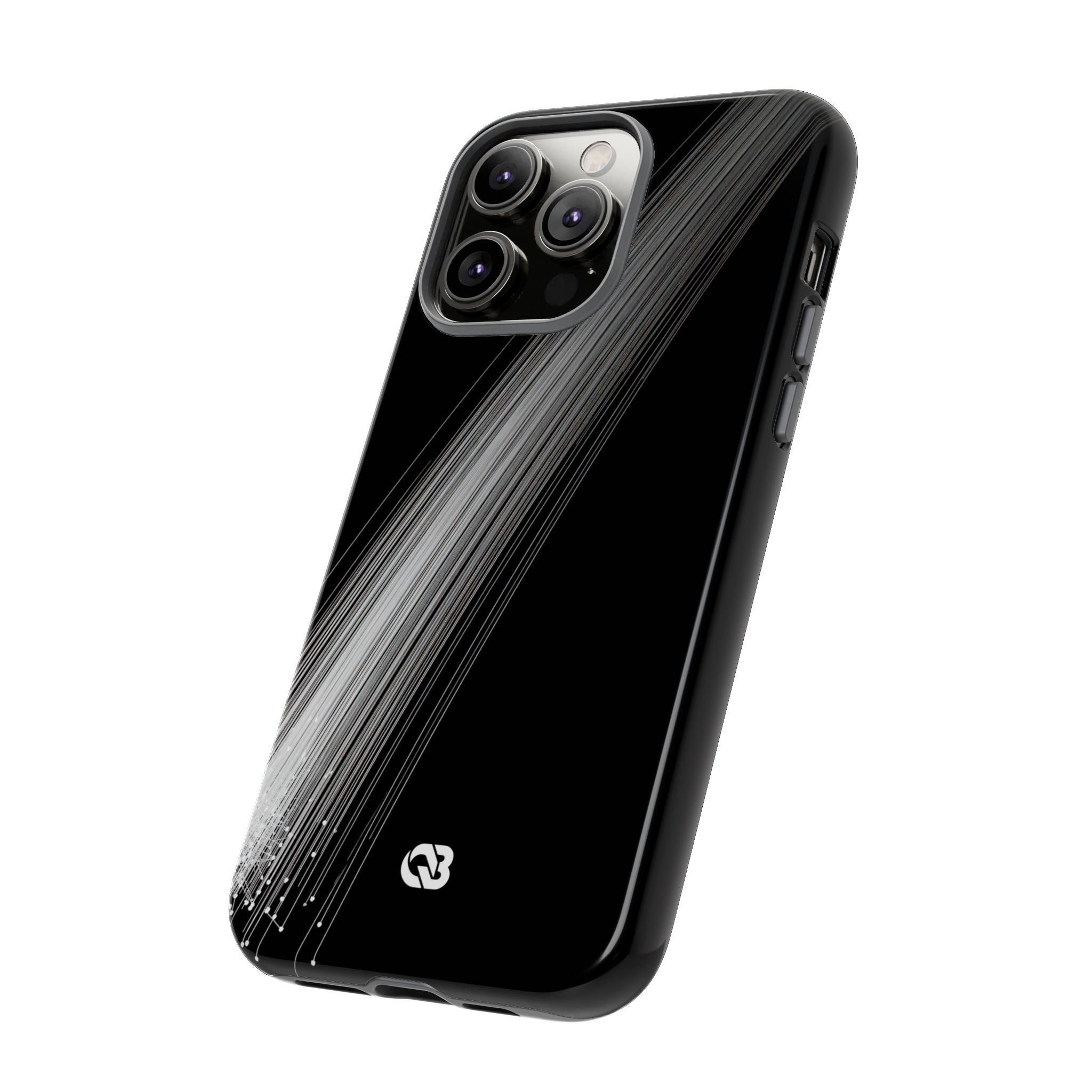 Black Tough Phone Case for iPhone - Linear Velocity Beam